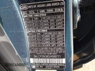 2016 Land Rover Discovery Sport SE with VIN SALCP2BG8GH589771, listed as a IAAI auction lot 41563269 with 79,593 mi miles. Bid and sale history available at carsss.com. Image 9.