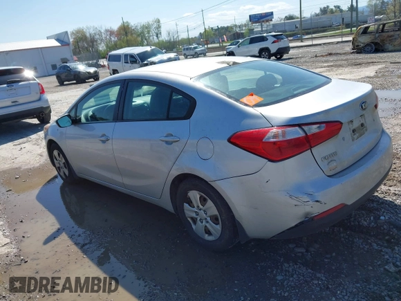 2015 Kia Forte LX with VIN KNAFK4A67F5340351, listed as a IAAI auction lot 41982078 with 217,530 mi miles. Bid and sale history available at carsss.com. Image 3.
