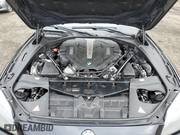 2013 BMW 6 Series 650i with VIN WBA6B2C50DD128242, listed as a Copart auction lot 44441885 with 107,960 mi miles and Salvage Title. Bid and sale history available at DreamBid. Image 11.