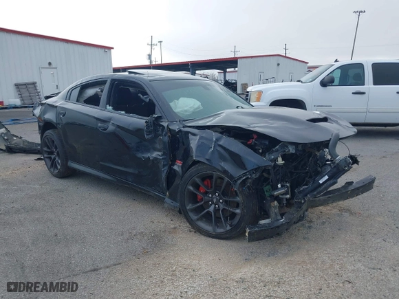 2020 Dodge Charger Scat Pack with VIN 2C3CDXGJ3LH204482, listed as a IAAI auction lot 41464196 with 93,285 mi miles. Bid and sale history available at carsss.com. Image 1.