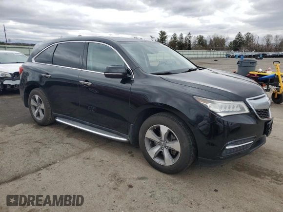 2015 Acura MDX with VIN 5FRYD4H28FB017710, listed as a Copart auction lot 48606695 with 97,143 mi miles and Salvage title. Bid and sale history available at DreamBid. Image 4.