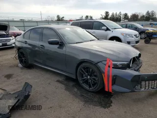 2023 BMW 3 Series 330i xDrive with VIN 3MW89FF01P8C82035, listed as a Copart auction lot 49044115 with 50,687 mi miles and Salvage Title. Bid and sale history available at carsss.com. Image 4.