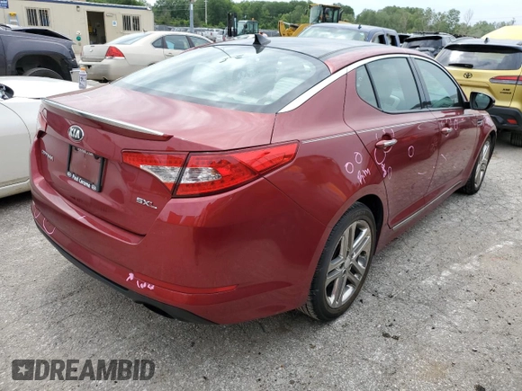 2013 Kia Optima SX with VIN 5XXGR4A68DG122852, listed as a Copart auction lot 56891934 with 145,398 mi miles and Salvage Title. Bid and sale history available at carsss.com. Image 3.