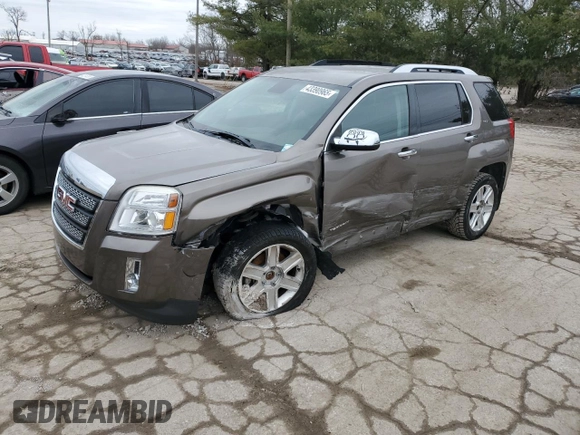 2012 GMC Terrain SLT-1 with VIN 2GKFLUE57C6182342, listed as a Copart auction lot 43390965 with 110,812 mi miles and Salvage Title. Bid and sale history available at carsss.com. Image 1.