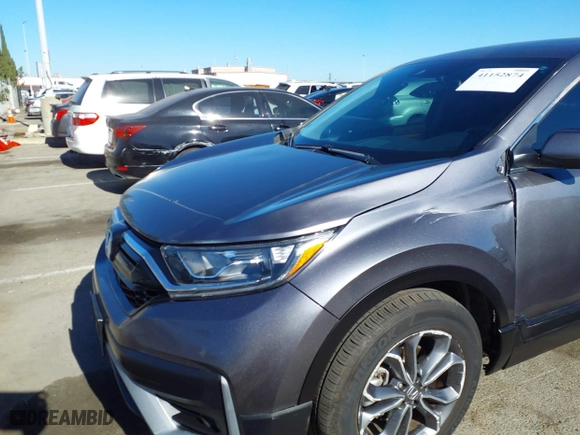2021 Honda CR-V EX with VIN 2HKRW1H57MH424926, listed as a IAAI auction lot 41152874 with 11,578 mi miles. Bid and sale history available at carsss.com. Image 6.