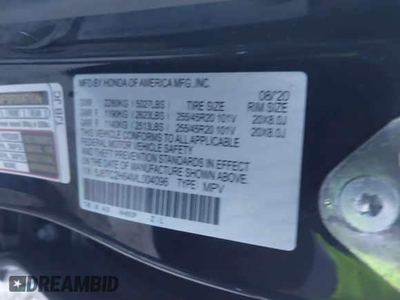 2021 Acura RDX w/A-Spec Package with VIN 5J8TC2H64ML004096, listed as a IAAI auction lot 41088400 with 46,443 mi miles. Bid and sale history available at carsss.com. Image 9.