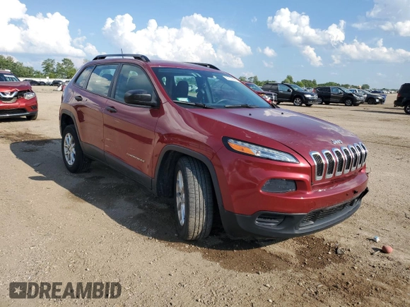 2015 Jeep Cherokee Sport with VIN 1C4PJMAB9FW640510, listed as a Copart auction lot 61372655 with 78,526 mi miles and Salvage title. Bid and sale history available at DreamBid. Image 4.