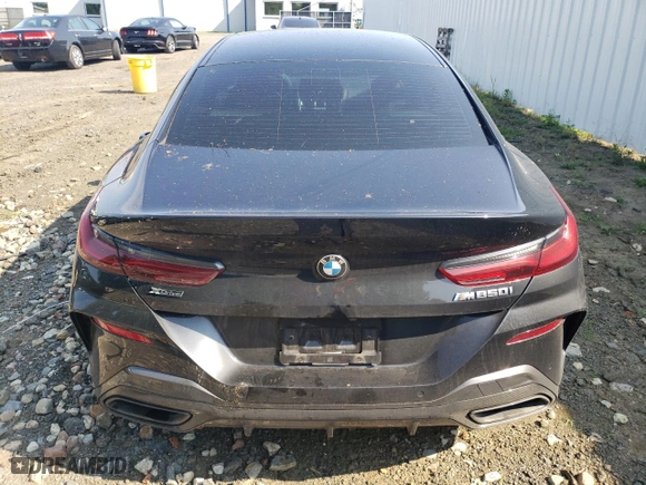 2023 BMW 8 Series M850i with VIN WBAGV8C09PCK80498, listed as a Copart auction lot 59668124 with 44,527 mi miles and Salvage Title. Bid and sale history available at carsss.com. Image 6.