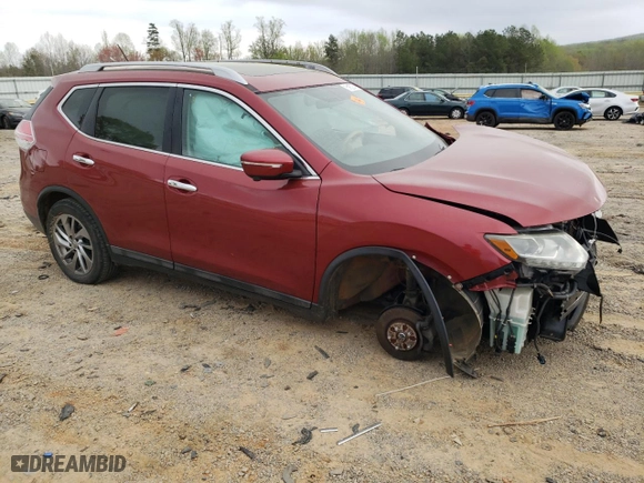2015 Nissan Rogue SL with VIN 5N1AT2MV5FC897509, listed as a Copart auction lot 51637415 with 121,730 mi miles and Salvage Title. Bid and sale history available at carsss.com. Image 4.