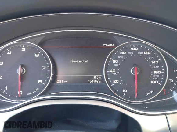 2013 Audi A6 2.0T Premium Plus with VIN WAUGFAFC3DN135693, listed as a IAAI auction lot 41622918 with 154,102 mi miles. Bid and sale history available at carsss.com. Image 7.
