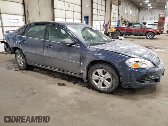 2007 Chevrolet Impala LT with VIN 2G1WT58K079335112, listed as a Copart auction lot 44932175 with 134,508 mi miles and Non Repairable. Bid and sale history available at DreamBid. Image 4.
