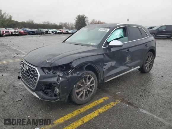 2022 Audi SQ5 Premium Plus with VIN WA1B4AFY6N2137062, listed as a Copart auction lot 85131704 with 42,098 mi miles and Salvage Title. Bid and sale history available at carsss.com. Image 1.
