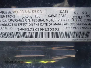 2009 Volkswagen Jetta SE с VIN 3VWRZ71K39M130352, выставлен на аукционе IAAI как лот 41831865 с пробегом 175 893 миль миль и . История ставок и продаж доступна на DreamBid. Изображение 9.