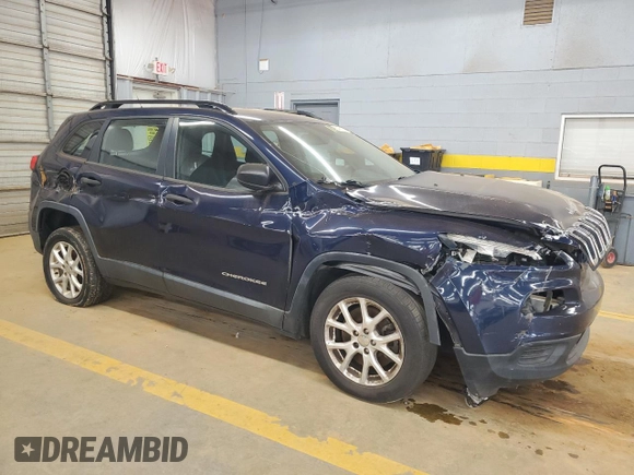 2015 Jeep Cherokee Sport with VIN 1C4PJLABXFW732199, listed as a Copart auction lot 54863925 with 143,866 mi miles and Clean Title. Bid and sale history available at carsss.com. Image 4.