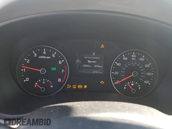 2017 Kia Sportage EX with VIN KNDPNCACXH7183291, listed as a Copart auction lot 62866255 with 87,401 mi miles and Salvage title. Bid and sale history available at DreamBid. Image 9.