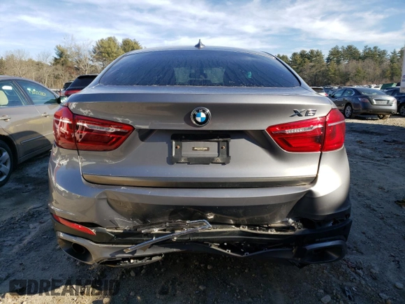 2017 BMW X6 xDrive35i with VIN 5UXKU2C39H0U28464, listed as a Copart auction lot 72980332 with 58,485 mi miles. Bid and sale history available at carsss.com. Image 6.