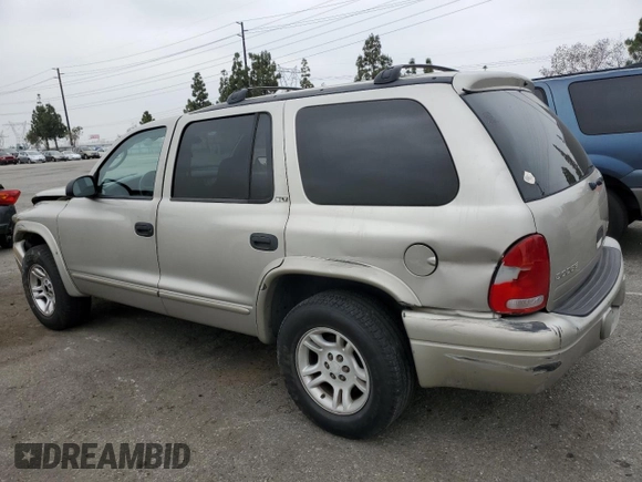 2002 Dodge Durango with VIN 1B4HR48N82F100912, listed as a Copart auction lot 58509495 with 195,039 mi miles and Salvage title. Bid and sale history available at DreamBid. Image 2.