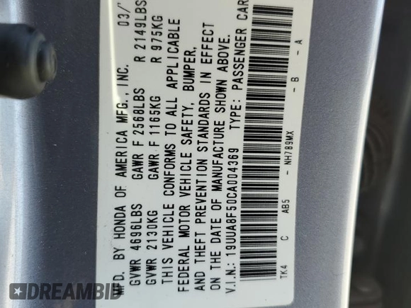 2012 Acura TL Technology z VIN 19UUA8F50CA004369, wystawiony jako Copart lot #57483415 z przebiegiem 119 426 mil mil oraz Szkoda całkowita • Salvage title. Historia ofert i sprzedaży dostępna na DreamBid. Obrazek 12.