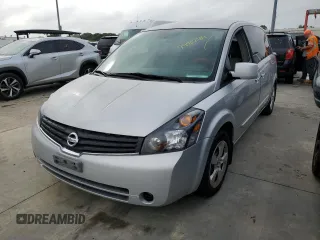 2007 Nissan Quest S with VIN 5N1BV28U37N104102, listed as a Copart auction lot 74702164 with 0 mi miles and Salvage Title. Bid and sale history available at carsss.com. Image 1.