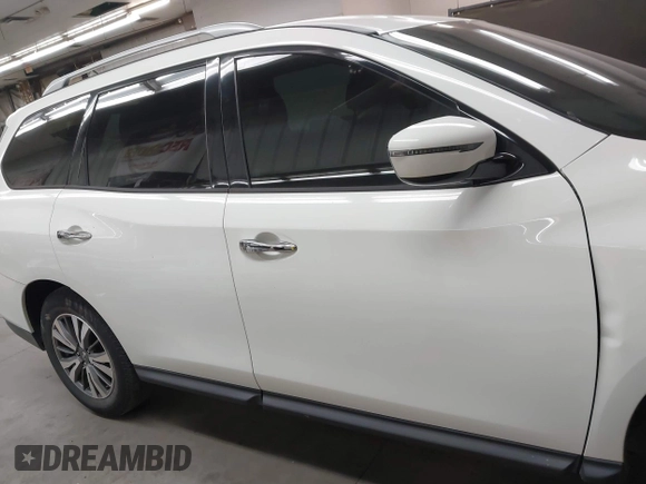 2017 Nissan Pathfinder S with VIN 5N1DR2MN5HC663871, listed as a IAAI auction lot 41746282 with 147,488 mi miles and . Bid and sale history available at DreamBid. Image 13.
