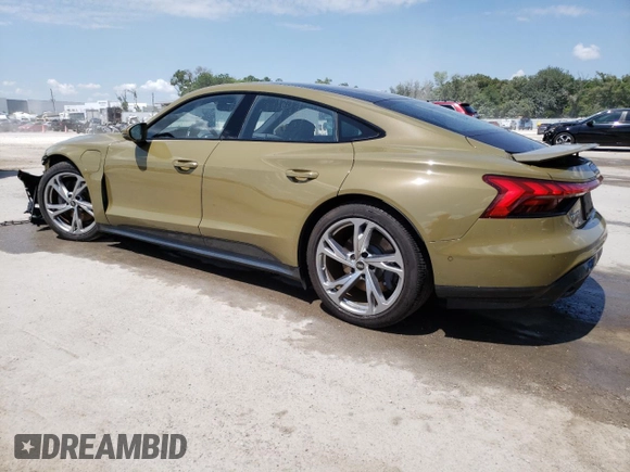 2022 Audi e-tron GT Prestige z VIN WAUDJBFW7N7009179, wystawiony jako Copart lot #53146264 z przebiegiem 17 798 mil mil oraz . Historia ofert i sprzedaży dostępna na DreamBid. Obrazek 2.