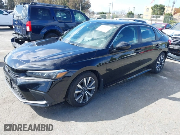 2023 Honda Civic Sedan EX with VIN 2HGFE1F75PH324493, listed as a IAAI auction lot 41692213 with 14,026 mi miles. Bid and sale history available at carsss.com. Image 2.