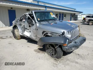 2020 Jeep Wrangler Unlimited Sport with VIN 1C4HJXDN9LW155470, listed as a Copart auction lot 50801215 with Not provided miles and Salvage title. Bid and sale history available at DreamBid. Image 4.