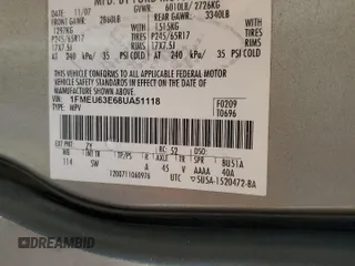 2008 Ford Explorer XLT с VIN 1FMEU63E68UA51118, выставлен на аукционе Copart как лот 58637535 с пробегом 185 338 миль миль и Списание • Salvage title. История ставок и продаж доступна на DreamBid. Изображение 13.