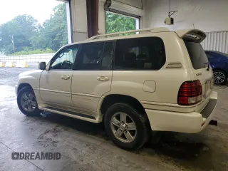 2006 Lexus LX 470 z VIN JTJHT00W464009295, wystawiony jako Copart lot #56724525 z przebiegiem 155 874 mil mil oraz Szkoda całkowita • Salvage title. Historia ofert i sprzedaży dostępna na DreamBid. Obrazek 2.