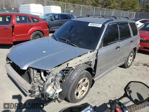 2006 Subaru Forester 2.5 X with VIN JF1SG63616H756833, listed as a Copart auction lot 46966545 with 130,257 mi miles and Salvage Title. Bid and sale history available at carsss.com. Image 1.