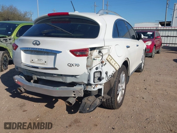 2016 Infiniti QX70 with VIN JN8CS1MU5GM670094, listed as a IAAI auction lot 41769838 with 87,227 mi miles and . Bid and sale history available at DreamBid. Image 4.
