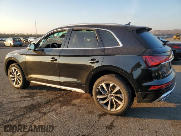 2023 Audi Q5 S line Prestige with VIN WA1FAAFY8P2165460, listed as a Copart auction lot 88486725 with 0 mi miles and Salvage Title. Bid and sale history available at carsss.com. Image 2.