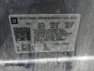 2019 GMC Terrain SLE z VIN 3GKALMEV3KL368657, wystawiony jako Copart lot #59986075 z przebiegiem 103 532 mil mil oraz Szkoda całkowita • Salvage title. Historia ofert i sprzedaży dostępna na DreamBid. Obrazek 13.