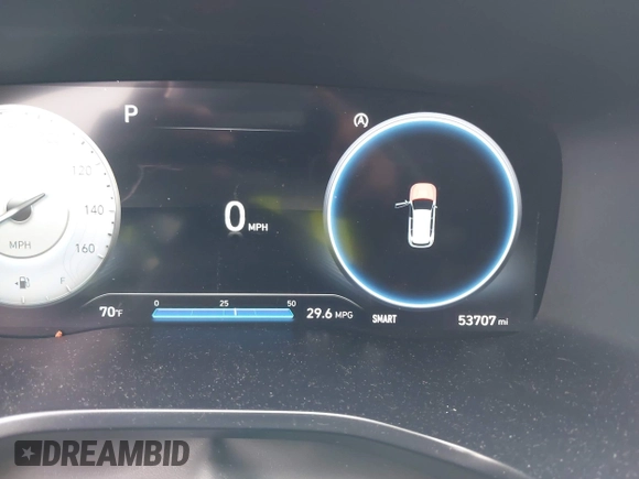 2023 Hyundai Santa Fe SEL with VIN 5NMS34AJ9PH527799, listed as a IAAI auction lot 42171380 with 53,707 mi miles and . Bid and sale history available at DreamBid. Image 7.