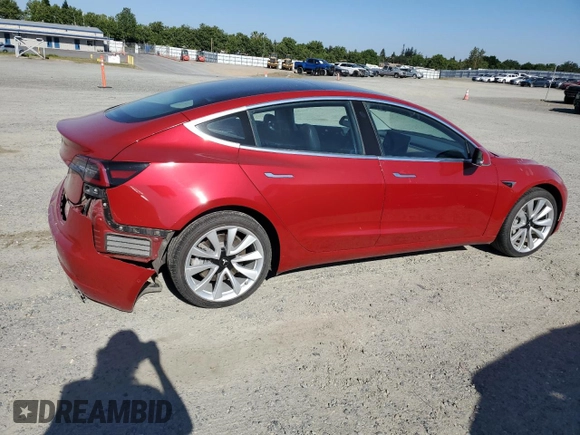 2018 Tesla Model 3 Long Range Battery with VIN 5YJ3E1EA6JF061510, listed as a Copart auction lot 55839225 with 134,570 mi miles and Salvage Title. Bid and sale history available at DreamBid. Image 3.