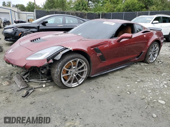 2019 Chevrolet Corvette Grand Sport 2LT with VIN 1G1YY2D70K5103755, listed as a Copart auction lot 72778344 with 0 mi miles and Salvage Title. Bid and sale history available at carsss.com. Image 1.