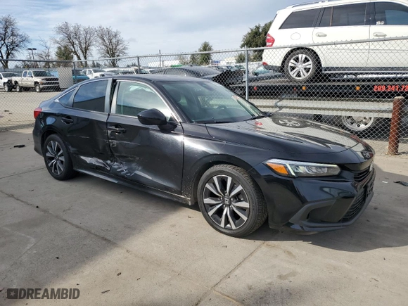 2022 Honda Civic Sedan EX with VIN 2HGFE1F71NH302469, listed as a Copart auction lot 46542435 with 52,179 mi miles and Salvage Title. Bid and sale history available at carsss.com. Image 4.
