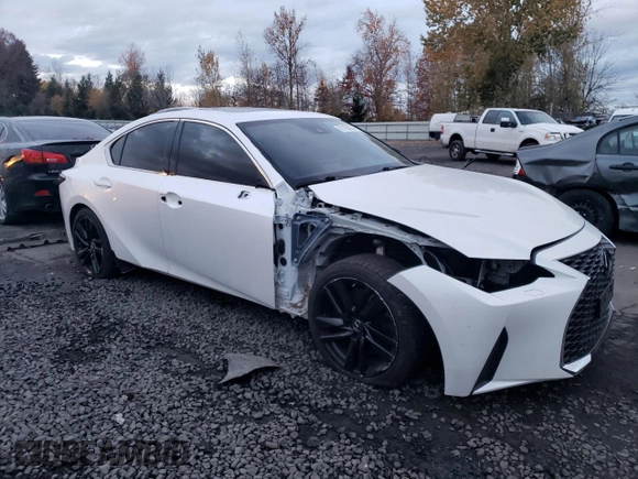 2021 Lexus IS with VIN JTHC81F29M5043408, listed as a Copart auction lot 81128854 with 47,625 mi miles and Salvage Title. Bid and sale history available at carsss.com. Image 4.