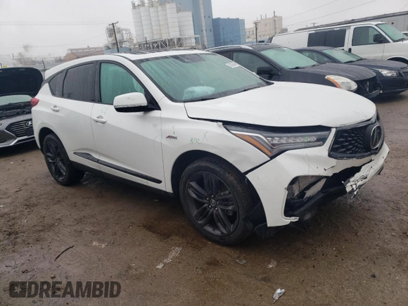 2021 Acura RDX w/A-Spec Package with VIN 5J8TC2H61ML011653, listed as a Copart auction lot 39255694 with 60,403 mi miles. Bid and sale history available at carsss.com. Image 4.