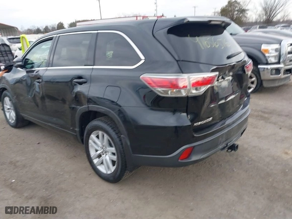 2016 Toyota Highlander LE with VIN 5TDBKRFH7GS272380, listed as a IAAI auction lot 41656516 with 276,471 mi miles. Bid and sale history available at carsss.com. Image 3.