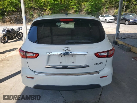 2014 Infiniti QX60 with VIN 5N1AL0MN4EC508023, listed as a Copart auction lot 53444875 with 194,727 mi miles and Salvage Title. Bid and sale history available at carsss.com. Image 6.