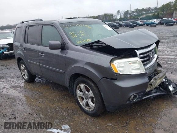 2015 Honda Pilot EX-L with VIN 5FNYF4H51FB064583, listed as a IAAI auction lot 41977746 with 120,398 mi miles and . Bid and sale history available at carsss.com. Image 1.