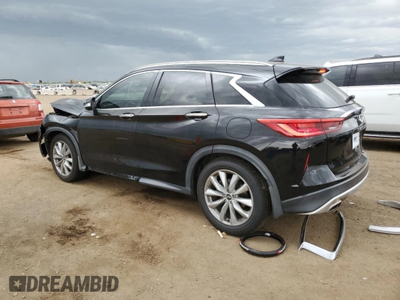 2019 Infiniti QX50 Essential z VIN 3PCAJ5M33KF107793, wystawiony jako Copart lot #57176435 z przebiegiem 77 232 mil mil oraz Szkoda całkowita • Salvage title. Historia ofert i sprzedaży dostępna na DreamBid. Obrazek 2.