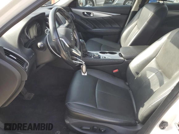 2019 Infiniti Q50 Luxe с VIN JN1EV7AR0KM592625, выставлен на аукционе Copart как лот 57175775 с пробегом 57 239 миль миль и Списание • Salvage title. История ставок и продаж доступна на DreamBid. Изображение 7.