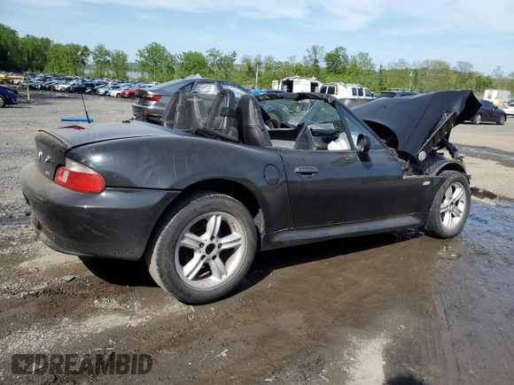 2000 BMW Z3 2.5 z VIN 4USCH9342YLF85373, wystawiony jako Copart lot #56733025 z przebiegiem Nie podano mil oraz Szkoda całkowita • Salvage title. Historia ofert i sprzedaży dostępna na DreamBid. Obrazek 3.