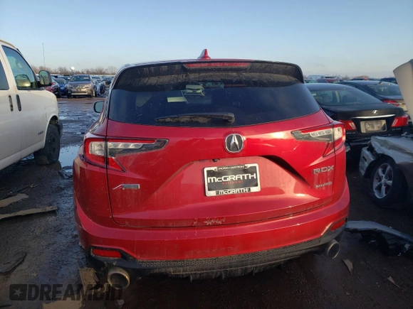 2023 Acura RDX w/A-Spec Advance Package with VIN 5J8TC2H89PL008523, listed as a Copart auction lot 39738994 with 11,503 mi miles. Bid and sale history available at carsss.com. Image 6.