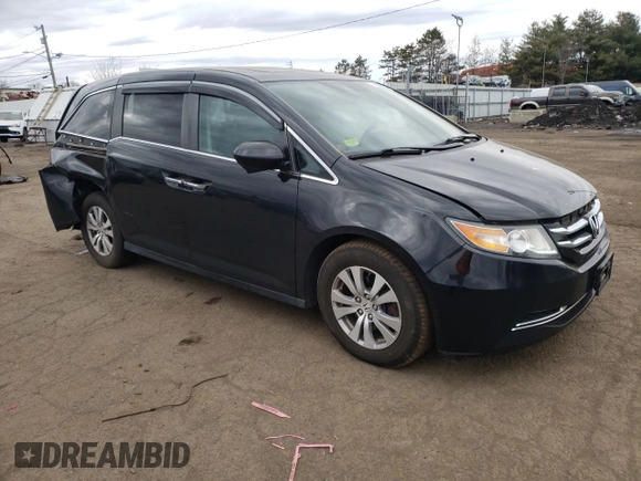 2017 Honda Odyssey EX-L with VIN 5FNRL5H68HB023916, listed as a Copart auction lot 48924965 with 121,603 mi miles and Salvage Title. Bid and sale history available at DreamBid. Image 4.