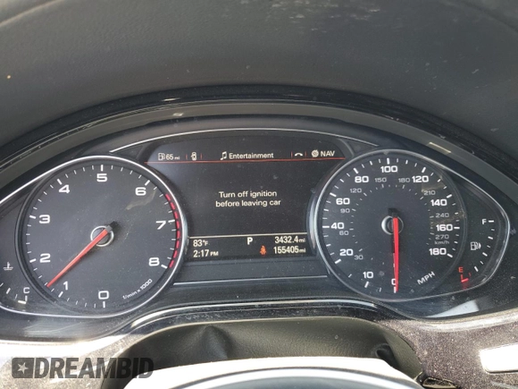2016 Audi A8 3.0T with VIN WAU34AFD8GN004633, listed as a Copart auction lot 61692955 with 155,405 mi miles and Salvage title. Bid and sale history available at DreamBid. Image 9.