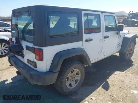 2016 Jeep Wrangler Unlimited Sport RHD with VIN 1C4BJWKG8GL307220, listed as a IAAI auction lot 41646544 with 201,199 mi miles and . Bid and sale history available at DreamBid. Image 4.