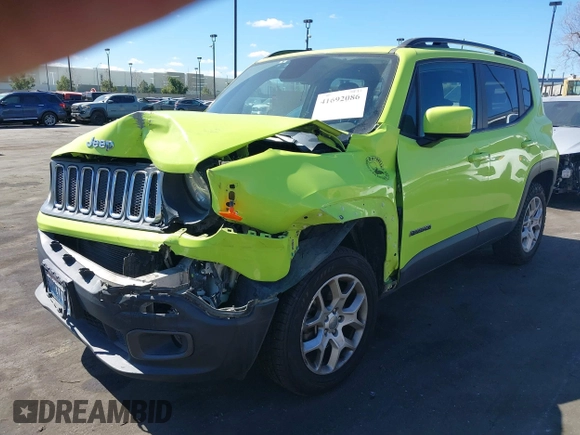 2018 Jeep Renegade Latitude with VIN ZACCJBBB0JPH45346, listed as a IAAI auction lot 41692086 with 98,103 mi miles and . Bid and sale history available at carsss.com. Image 17.